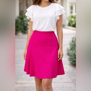 Calvin Klein Fascia Pink Skirt Size 16W Knee Length A-Line Fully Lined
